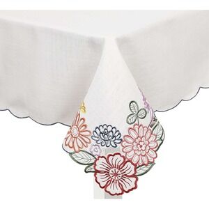 Celebrate Together Spring Floral Cutout Tablecloth 60 x 120 New